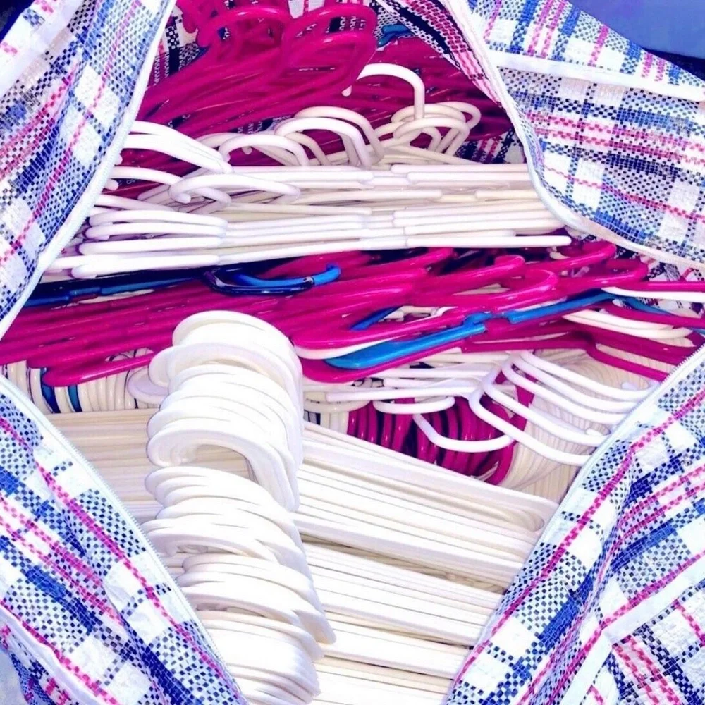 BulkSale 87+27closet clothes hangers display store shop organization +moving bag